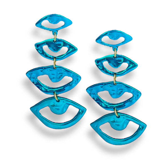 ALL EYES ON ME-THE SUPER PROTECTOR TURQUOISE EARRINGS