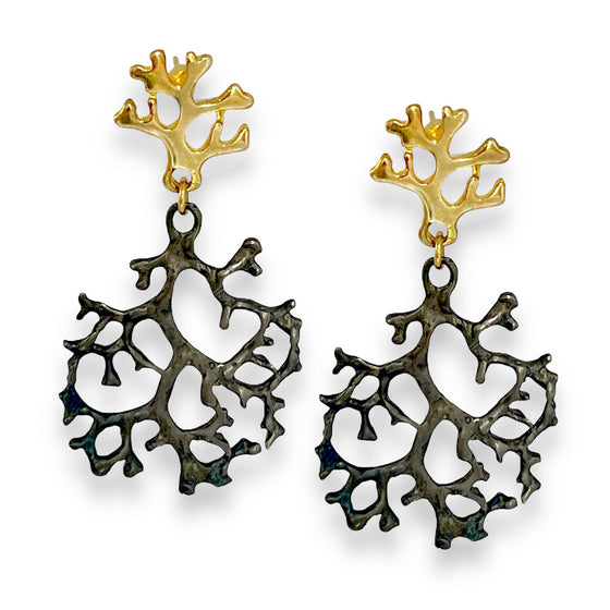 CORALINOS RHODIUM EARRINGS