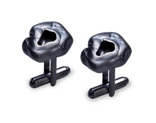  FLUID ROCK CUFFLINKS RHODIUM