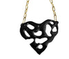 HEART TO HEART SMALL BLACK PENDANT-BACK IN STOCK