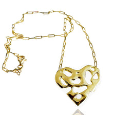  HEART TO HEART SMALL GOLD PENDANT