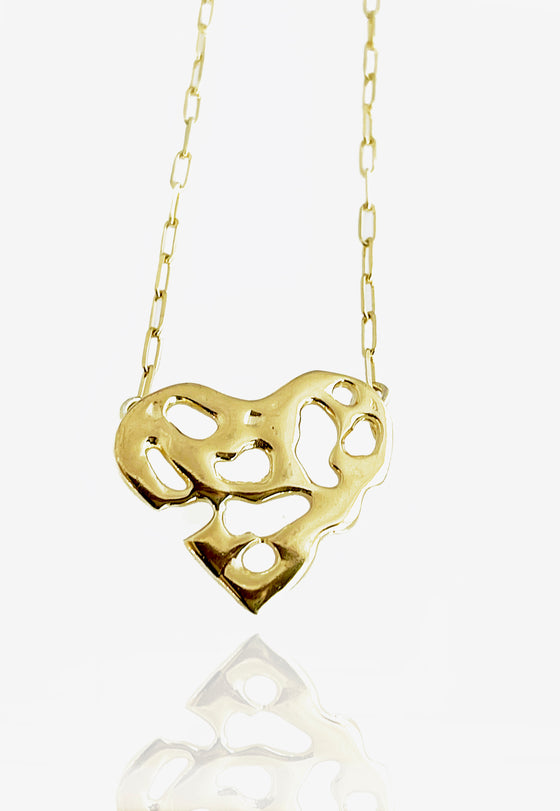 HEART 2 HEART SMALL GOLD PENDANT