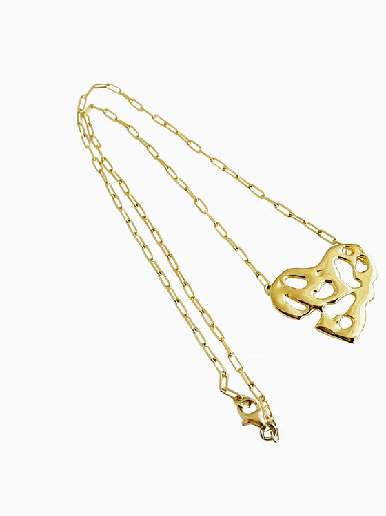 HEART TO HEART SMALL GOLD PENDANT