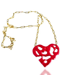  HEART TO HEART SMALL RED PENDANT-BACK IN STOCK
