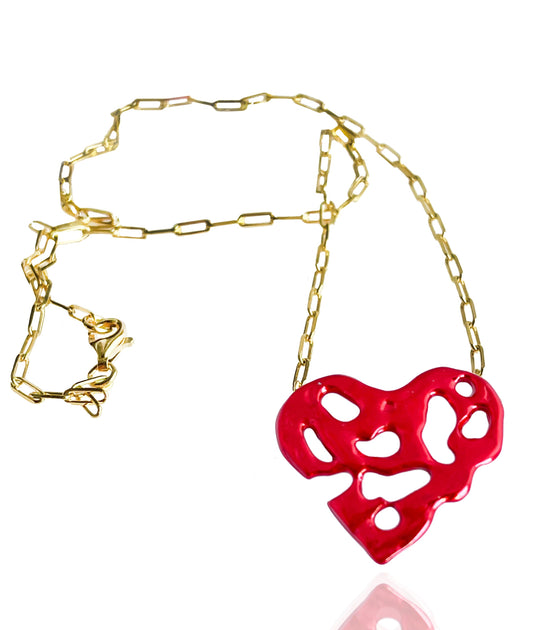 HEART TO HEART SMALL RED PENDANT-BACK IN STOCK