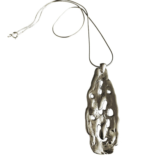 FLUID DROP SILVER PENDANT