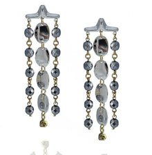  KENYA "DISCO LOOK" HEMATITE EARRINGS-BACK IN STOCK