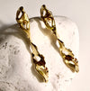 TWIST STICK GOLDEN EARRINGS-BACK IN STOCK