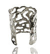 FLUID NATURE XL SCULPTURAL RHODIUM CUFF-BACK IN STOCK