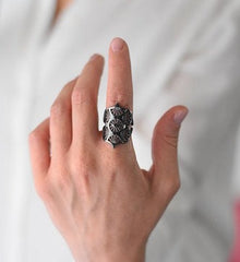  THE EMPIRE RHODIUM RING-ORDER YOUR SIZE