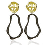 MELTED 0s RHODIUM EARRINGS-