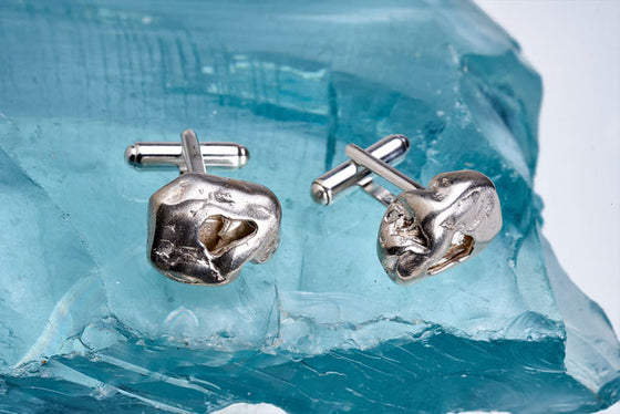 FLUID ROCK SILVER CUFFLINKS-BACK IN STOCK