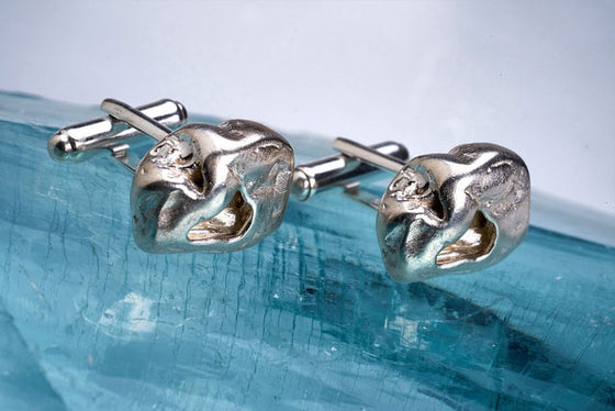 FLUID ROCK SILVER CUFFLINKS-BACK IN STOCK
