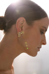 METROPOLITAN FANS ROSE GOLD EARRINGS-Back in stock