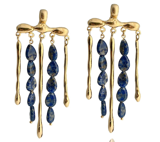SOLD OUT-NAIROBI LAPIS EARRINGS
