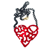  HEART TO HEART LARGE RED PENDANT