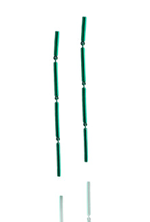  IN-LINE EMERALD GREEN EARRINGS