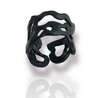 SMALL BLACK FLUID RING