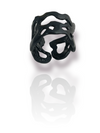 SMALL BLACK FLUID RING