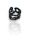 SMALL BLACK FLUID RING