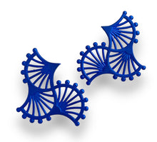  METROPOLITAN FANS ROYAL BLUE EARRINGS-PRE ORDER