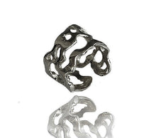  SMALL FLUID RHODIUM RING-BACK IN STOCK