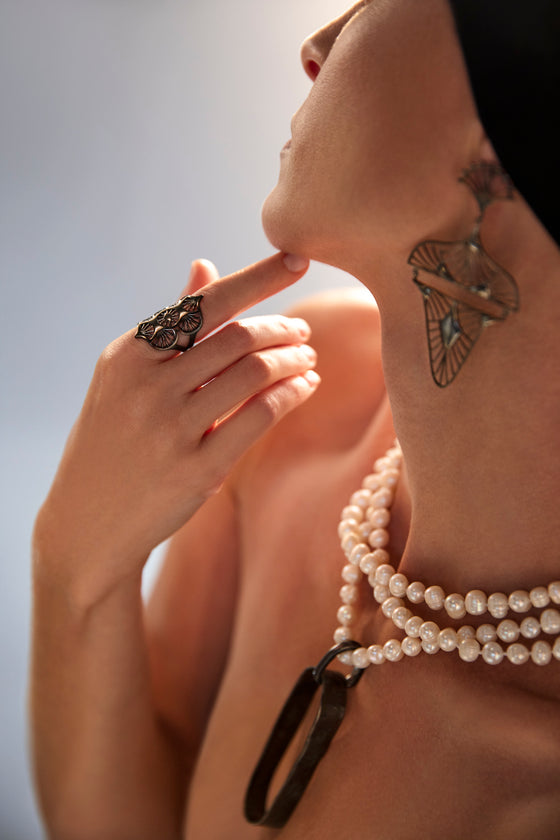 TIMES RHODIUM EARRINGS