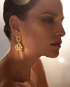 ETHIOPIAN GOLD CROSS EARRINGS