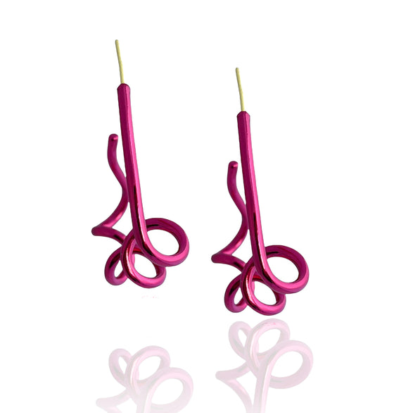 SPIRA FUCHSIA PINK EARRINGS