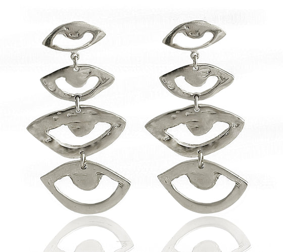 ALL EYES ON ME-THE SUPER PROTECTOR SILVER EARRINGS